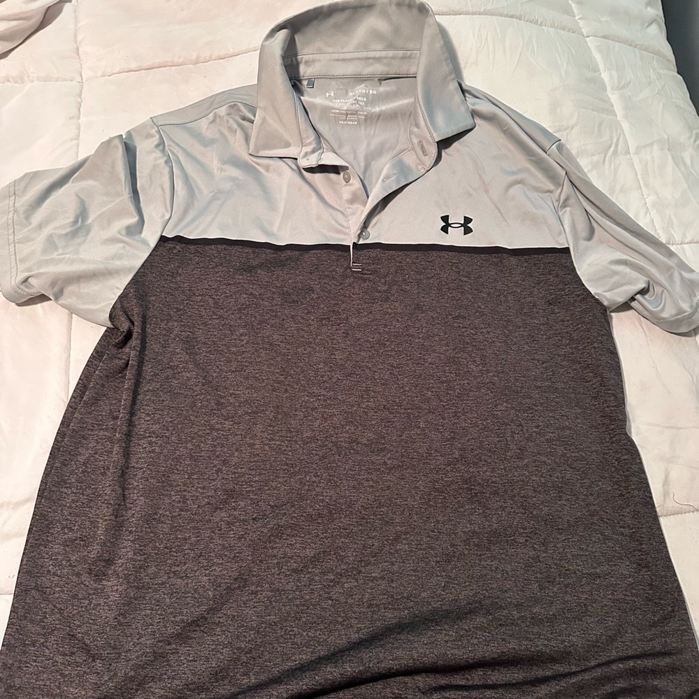 THREE POLOS! men’s under Armour shirts XL collar polo bundle